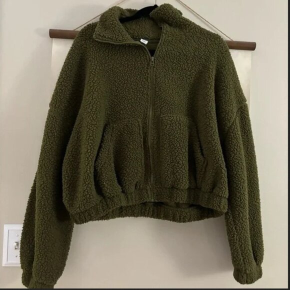 Old Navy Jackets & Blazers - Old Navy Green Teddy Coat